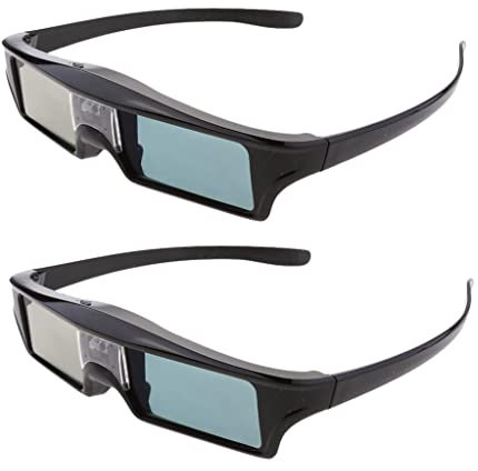 2 x 144Hz Ricaricabili 3D DLP LINK Occhiali Attivi Proiettore TV
