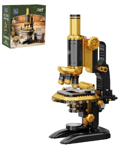 PAN TASY Microscope Rétro, Jeu de Construction mécanique pour Adultes