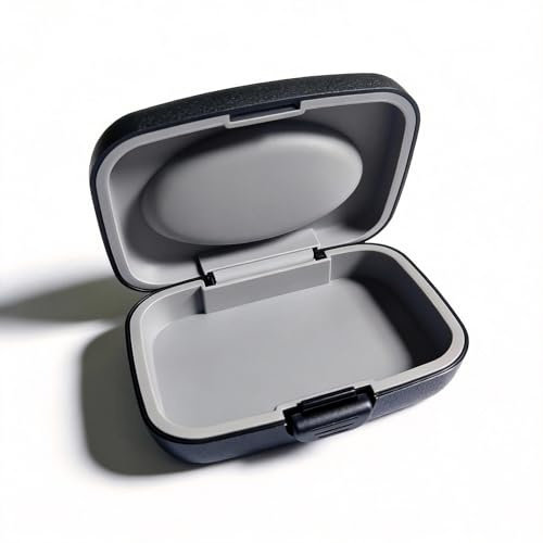Icetop Hearing Aid Case, Hard Shell Protective Case with Silicone Lining | Portable Water-Resistant Storage Organiser for Hearing Aids Earbuds Small Essentials