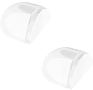 Door Stopper, 2 Pcs Clear Self Adhesive Rubber Floor Buffers | 2 pcs clear self adhesive rubber door stoppers for floors, walls, tiles, wood, carpets, and quiet door impact protection.