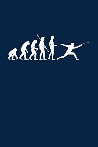 Evolution Fechter: Notizbuch / Notizheft für Fechten Fechter-in A5 (6x9in) liniert mit Linien