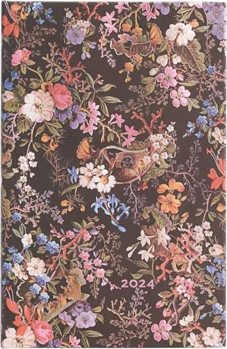 Paperblanks 12-Monatskalender 2024 Floralia | Verso | Maxi (135 × 210 mm)