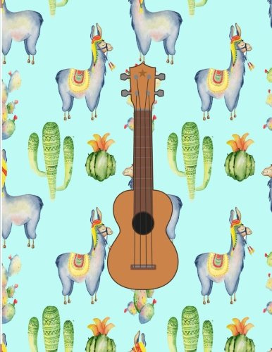 Llama Ukulele chord and String Compose Music Notebook: Ukulele tabs (short for tablature) are intended for composing ukulele music. They have four ... and space for a title.8,5 x 11,150 Pages
