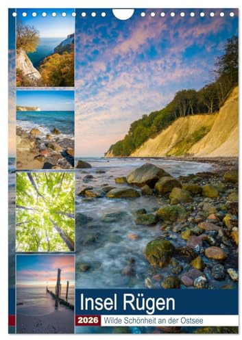 Insel Rügen - Wilde Schönheit an der Ostsee (Wandkalender 2026 DIN A4 hoch), CALVENDO Monatskalender: Die schönsten Ansichten der Insel im schönsten Licht (CALVENDO Orte)