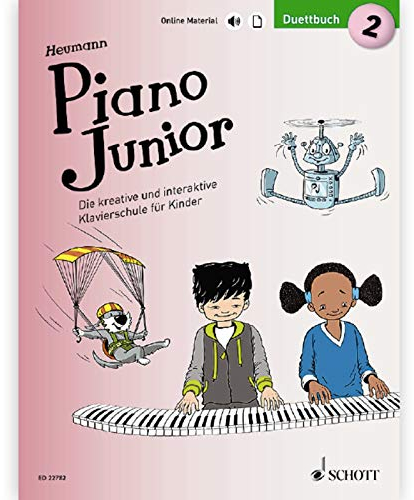 Piano Junior: Duettbuch 2: Die kreative und interaktive Klavierschule für Kinder. Band 2. Klavier 4-händig. (Piano Junior - deutsche Ausgabe, Band 2)