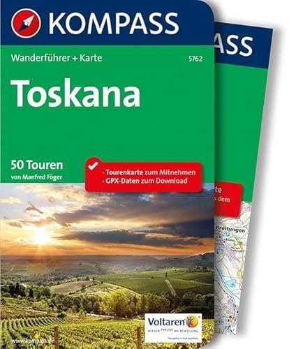 KOMPASS Wanderführer Toskana: Wanderführer mit Extra-Tourenkarte 1:65.000, 50 Touren, GPX-Daten zum Download