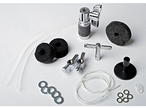 Fame Drummer's Notfallset, Ersatz- und Verschleißteile für Becken, Stimmschlüssel, Flügelmuttern, Unterlegscheiben, HiHat Clutch, Beckenfilze, Cymbal Mate, Nylon Streifen für Snareteppich, 30 Tage