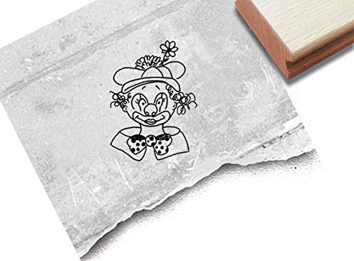Stempel Kinderstempel Clown, 3 Größen - Motivstempel Kita Kinderzimmer Schule Einschulung Geschenk für Kinder Fasching Basteln Deko - zAcheR-fineT