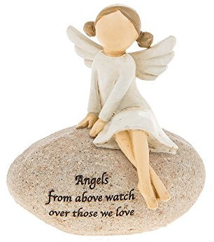 Angels From Above Watch Over Those We Love Sentimental Pebble Geschenk