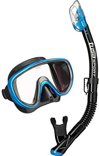 Tusa Damen schnorchel-Set Serene tauch-Set Maske ventil trocken, blau