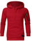 Xmiral Herren Sweatshirt Top Herbst Langarm Plaid Hoodie Mit Kapuze T-Shirt Outwear(XXL,Rot)