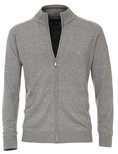 CASAMODA Herren Strickjacke, Grau - Uni (713), 5XL