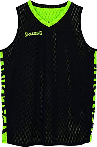 Spalding Herren Essential Reversible Shirt, schwarz/Fluo gelb, 4XL