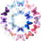 18 Stücke Schmetterling Haarspangen Glitzer Haarspangen Schmetterling Snap Haarspangen für Jugendliche Damen Haarschmuck (Farbe Set 2)