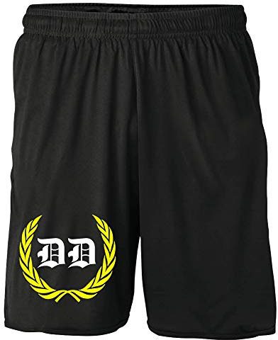 Dresden Kranz Shorts | Fussball Sport Ultras Kurze Hose Sporthose (S, Schwarz Kranz M1)