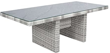 LC Garden Gartentisch Esstisch 192x90cm Parma Dining weiß-grau