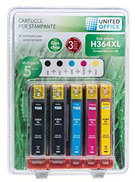 UNITED OFFICE Druckerpatronen Multipack für HP Tintenpatronen 364XL