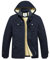 WenVen Cappotto Militare Invernale Caldo Parka con Cappuccio Staccabile Antivento Giacca Media Lunga in Pile Giubbotto da Lavoro Classico Uomo Blu Scuro L