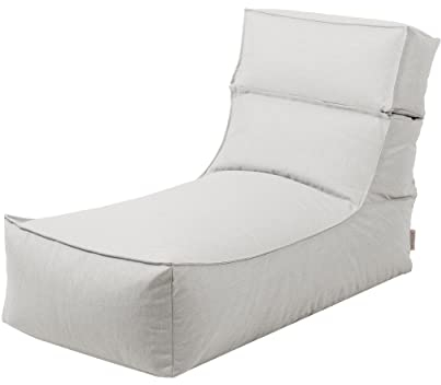 blomus Outdoor Lounger STAY | Relaxliege Wasserabweisend | Farbe Cloud | 120L x 60B x 40H cm | Sitzsack aus Kunstfasern Schnelltrocknend | Liege aus wetterfestem Textil