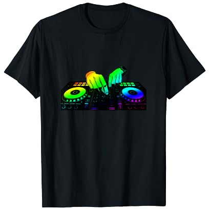 Disc Jockey Geschenk Mischpult Turntable DJ T-Shirt