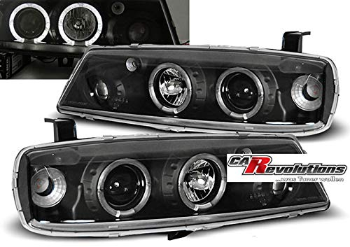 CR-Lights LED Angel Eyes Scheinwerfer Set in schwarz für Opel Calibra 08.1990-06.97