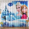 Fgolphd Anime Verdunkelungsvorhang-Set, Anna Und ELSA Olaf 3D-Druck Vorhänge Für Kinderzimmer Blickdicht Für Dekoration Wohnzimmer Schlafzimmer (100×140(BxH),1)