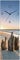ARTLAND Wanddeko Wanduhr ohne Tickgeräusche Glas Funkuhr 20x60 cm Rechteckig Lautlos Strandbilder Meer Sonnenuntergang Strand Maritim U1UI