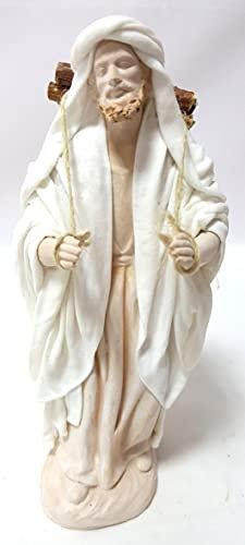Arte Pesebre Figuras para Pintar Pastor con leña a la Espalda, para Figuras de 17 cm