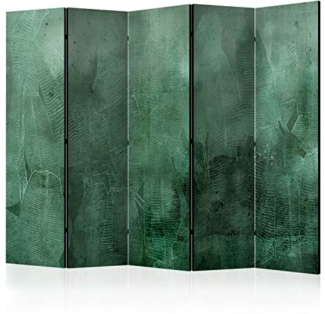 murando Raumteiler Foto Paravent Blätter 225x172 cm beidseitig auf Vlies-Leinwand Bedruckt Trennwand Spanische Wand Sichtschutz Raumtrenner Design Natur Botanik Dschungel Bananengewächs b-A-0834-z-c