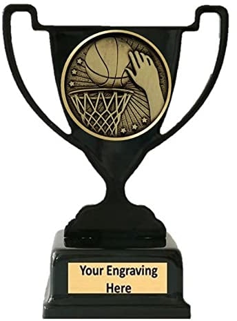 Basketball Black metal Cup Trophy Award 140mm Free Engraving-B