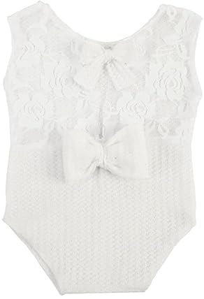 JAWSEU Fotoshooting Kostüme für Neugeborene - Spitze Strampler Outfit für Baby Mädchen - Fotografie Requisiten