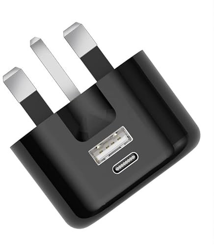 Fast Charger Plug with 20W for 16e/16/16 Plus/15 Pro Max/14 Pro Max/13 Pro Max/12 Mini/SE 2022,iPad, Air Pods Pro, Galaxy S25/S24 Z Fold 7/6/ Flip 7/6 Pixel 9a, Dual Ports USBC PD 3.0 Mains Adapter