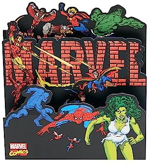 UK Greetings Marvel Birthday Card For Him/Boy/Friend With Envelope - Retro Pop-Up Design, With Iron-Man, She-Hulk, Spider-Man