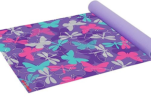 ANTSY PANTS Kinder-Yogamatte - Yogamatte für Kinder, Kleinkinder - Rutschfest, 152,4 x 61 cm, 3 mm dick, 8P-frei, Purpur