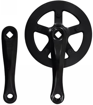 LHHL 140mm Vierkant Konisch Klapprad Kurbelgarnitur 36T Einzelne Rund Aluminium-Legierung Kettenblatt Kurbel