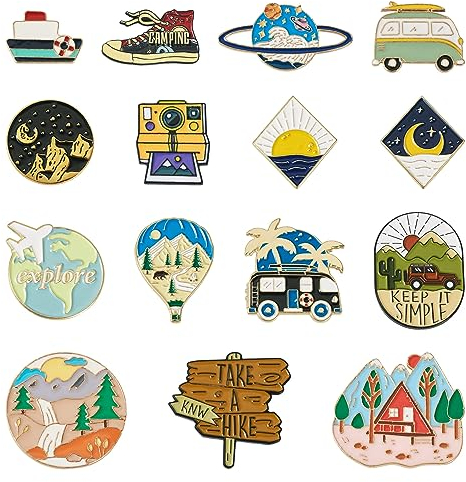 PandaHall Emaille Pin Badges Cartoon Brosche Pin Badges für Kleidung Taschen Jacken Zubehör Supplies