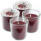 Ikea Stortskon dunkelrote Duftkerzen im Glas, Beeren und Blattgrün, 7,5 cm, je 20 Stunden, 4 Stück
