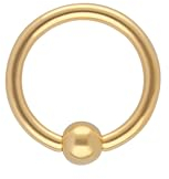 OTHER Piercing Klemmkugelring Captive Bead Ring Nasenpiercing Damen Herren Ohrpiercing Standard Lobe Helix Tragus Conch Ohr Schmuck Piercings Titan Gold 1,2x10x3 mm