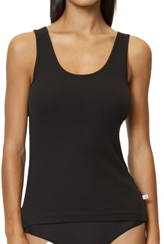Marc O'Polo Damen Iconic Rib Undershirt, Schwarz, L EU