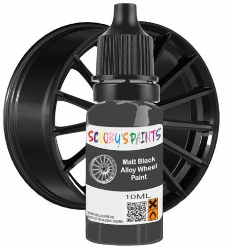 Touch Up Paint Alloy Wheel Scratch Repair Car Rim Repair Kit All In One Bottle (Matt Black)