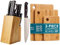 Amazon Basics 14-Piece Knife Set with Block, Black & Premium Extra-Thick Wooden Chopping Boards - 3 Piece Bamboo Chopping Board Set - 33x22cm / 28x22cm / 22x15cm