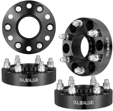 VEVOR Spurverbreiterungen, 1,5 Zoll 6 x 5 Zoll Radadapter, 6 Radbolzen, geschmiedet, 78,1 mm Bohrung, nabenzentrische M14 x 1,5 Bolzen-Abstandshalter, passend für 1995–2023 Chevrolet, GMC Cadillac