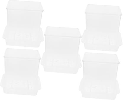 FUNOMOCYA 5 Stück Acryl Blumentöpfe für Orchideen mit Untersetzern Transparenter Runder Pflanzkübel für Gartenpflanzen Wasserfest und Einfach Wurzelkontrolle