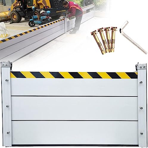 Hochwasserschutz für Kellerfenster, Hochwasserschutz, Aluminiumlegierungsmaterial, gut wasserdicht, geeignet für Garageneinfahrt, Tür, Straße usw., 100 x 60 cm