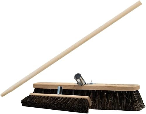 Saalbesen Besen mit Stiel 150 cm ohne Stiel Ideal als Zimmerbesen Holzbesen Kehrbesen Werkstattbesen Hallenbesen Industriebesen Hausbesen Terassenbesen Haarbesen (30 cm mit Stiel)