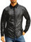 FYMNSI Herren Pailletten Langarm Hemd 70er Disco Party Kost�m Slim Fit Button Down Gl�nzend Kleid Shirts Durchsichtig Nachtclub Top Freizeithemd 80er Jahre Outfit Karneval Fasching Oberteil Schwarz L