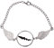 Armband mit Fisch-Umriss und Engelsflügeln, Haifisch-Biologie, M, Metall