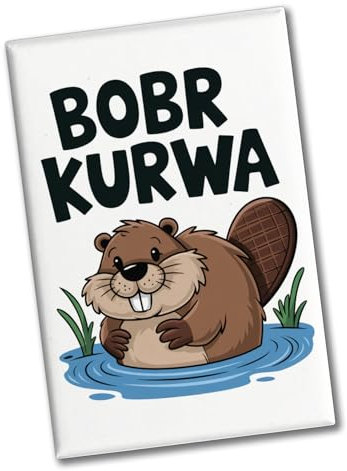 BOBR KURWA Souvenir Magnet mit lustigem Meme Biber Kühlschrank-Deko, ideales Biber-Geschenk für Spaßliebhaber