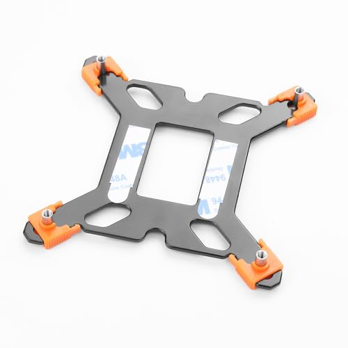 YAODHAOD CPU Cooler Base Holder ，Fan Cooler Bottom Iron Shelf for Intel LGA 1700 1200 115X 1366 2001 Socket Series Motherboard (yellow, Backboard)