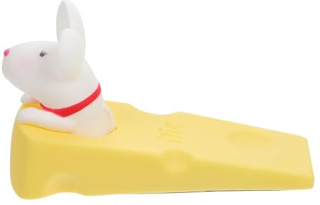 Abaodam Luminous Mouse Door Stopper No-Slip Floor Wedge Decorative Cartoon Animal Door Wedge for Home and Office